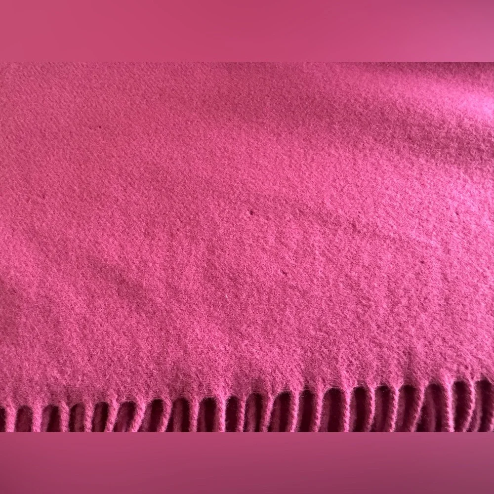 100% Lambswool Scarf in Pink Extra Large 64”x32”